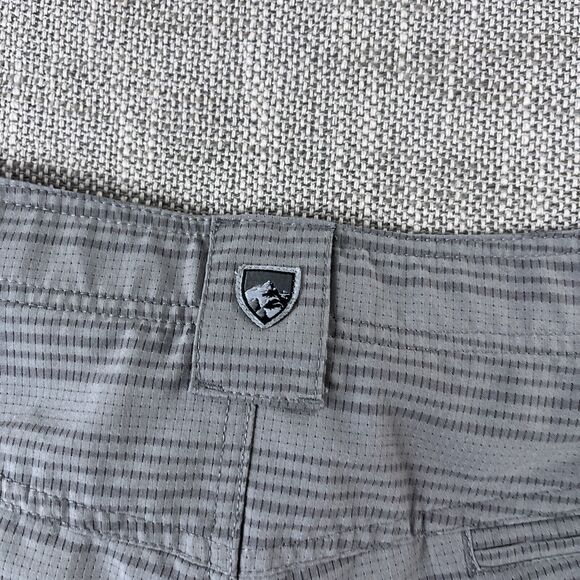 Kuhl Upriser Shorts Mens 38x9.5 Gray Striped Breathable Performance Outdoors - Picture 10 of 11
